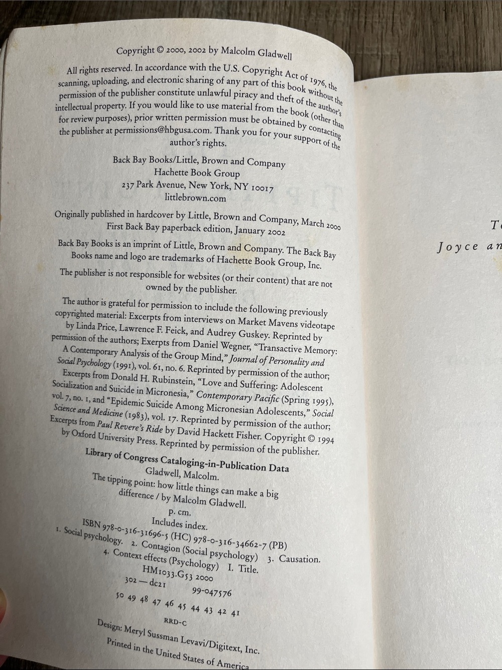 Malcolm Gladwell - The Tipping Point (Cream & White Cover) - Picture 5 of 5
